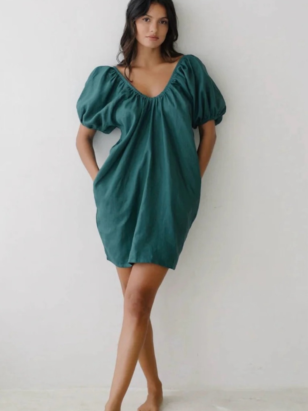 Gillia Linen Blend Dress Sz XS - Picture 3 of 11